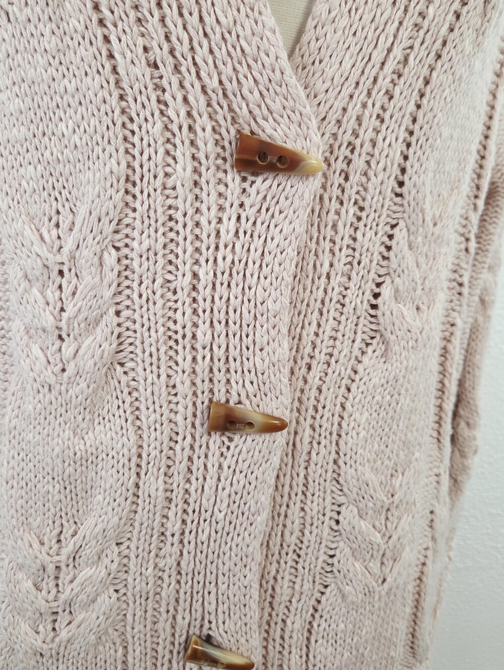 Free People Cappuccino Cardi longline cardigan sweater pink nectar women's XS - Picture 6 of 9